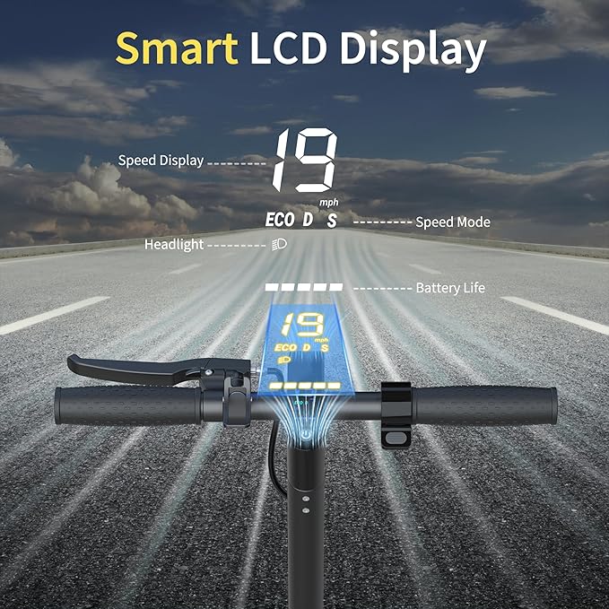 NAVIC Electric Scooter with Dual Suspension/Braking, 350W/500W Motor, 19/22 Mph, Max 22/27/49Mi Range, Foldable E Scooter for Adults with App