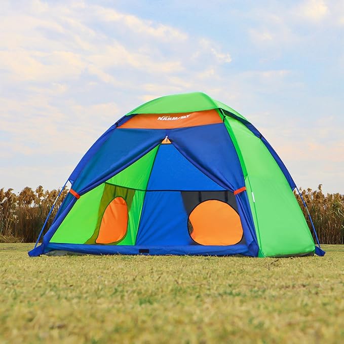 NARMAY® Play Tent Summer Camping Dome Tent for Kids Indoor/Outdoor Fun - 60 x 60 x 44 inch