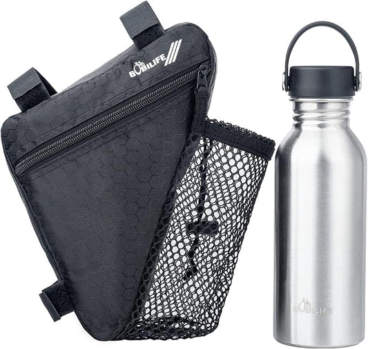 Bike Triangle Frame Bag - Bicycle Cycling Storage Triangle Top Tube Front Pouch Saddle Bag for Road and Mountain Bikes