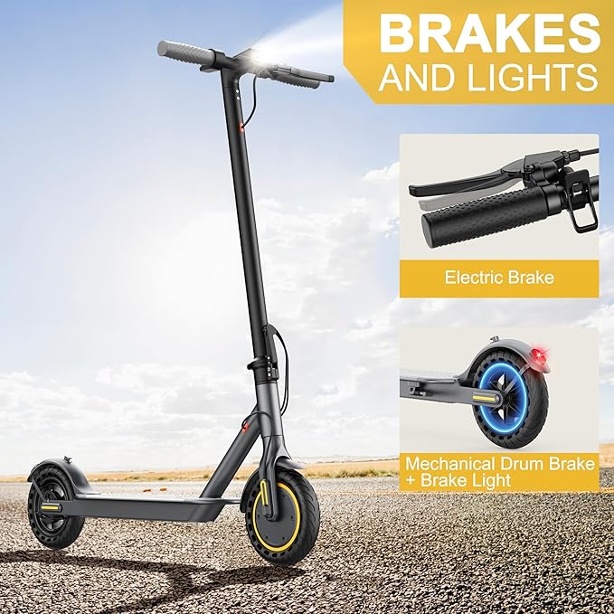 10/8.5" E Scooter for Adults 19-22 MPH Sport Escooter 350W/500W Motor, Electric Scooter 15-22 Miles Range, Bearing 265 LBS/APP Control,with Seat Parent ASIN: B0FHB4G2WQ