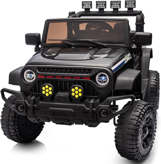 24V Kids Ride on Car, Kids Electric Vehicles Car Ride on Toy Truck for Toddlers 3-5 w/Remote Control, 400W Motor - Black