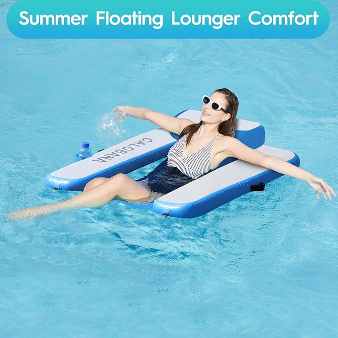 Inflatable Floating Chair Pool Floats Adult Lounger Float Chair for Swimming Pool Party Lake River