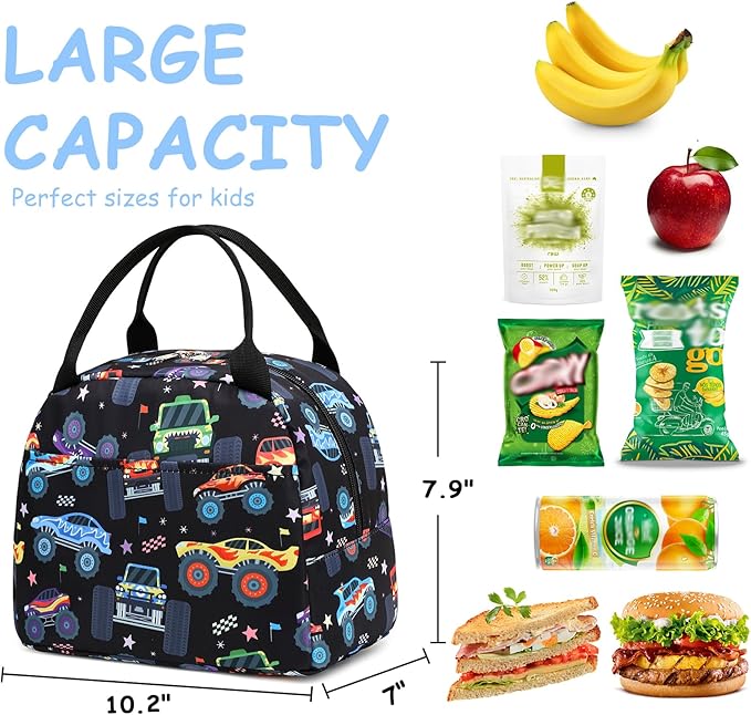 CAMTOP Lunch Box Kids Insulated Lunch Bag Large Reusable Leakproof Cooler Lunch Bags for Boys Girls School Travel Picnic