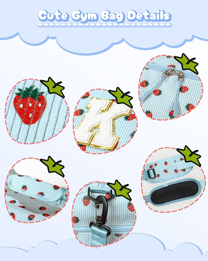 Christmas Stockings-Teen Girl Gifts Trendy Stuff, Girls Gym Bag, Kids Personalized Weekend Duffel Bags with Shoe Compartment, Travel Tote with Makeup Bag, Gift for Teenager (Letter M)