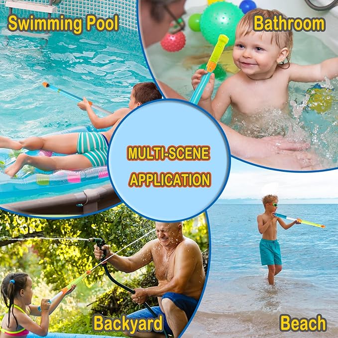 Water Gun for Kids, 10 Pack Pool Water Squirter Blaster, 35 ft Range Squirt Gun Bulk, Water Soaker Shooter for Summer Outdoor Game Pool Beach Party
