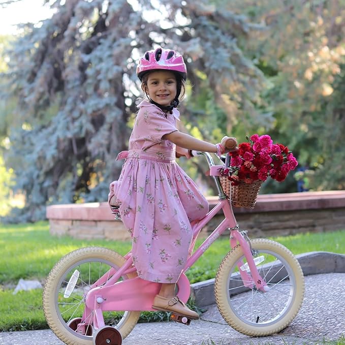 JOYSTAR Girls Bike for 2-12 Years Old Toddlers and Kids, 12" 14" 16" 18“ 20" Retro Style Kids Bike with Training Wheels, 18 20 Inch Children Bicycle with Kickstand