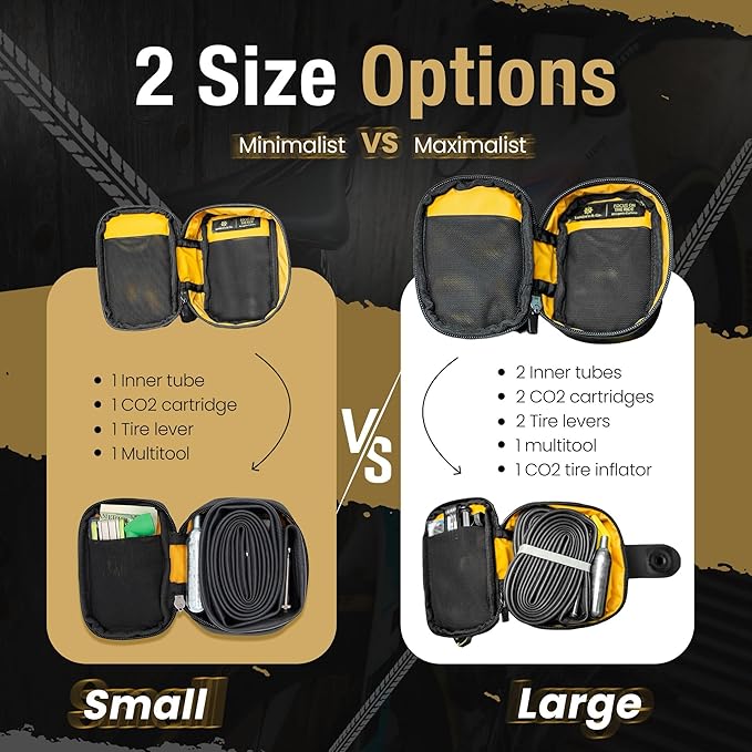 Lumiere & Co. Falcon Magnetic Saddle Bag – 0.37L Ultra Small Bike Bag, Fast Magnetic Buckle Attachment | Road Cycling-Specific Bike Seat Bag (Black, Ultra Small)