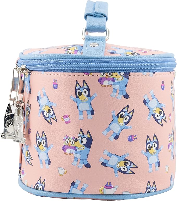 Bluey Makeup Bag – Makeup Organizer, Travel Toiletry Bag for Women & Girls | Cute Cosmetic Bag, Train Case for Kids, Travel Bag, Toiletry Bag for Women, Make up Storage | Ages 3+