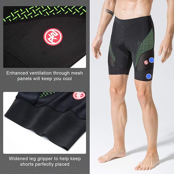 Men's Cycling Shorts Padded Bicycle Riding Half Pants Bike Biking Cycle Tights