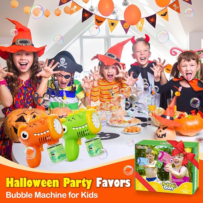 Boys Toys for 3-8 Year Old: 2 Pack Bubble Gun Machine Rechargeable, Kids Toys Birthday Gifts for 3 4 5 6 7 8 Years Old Boy Girls Toddlers Ages 3-5 Valentines Easter Outdoor