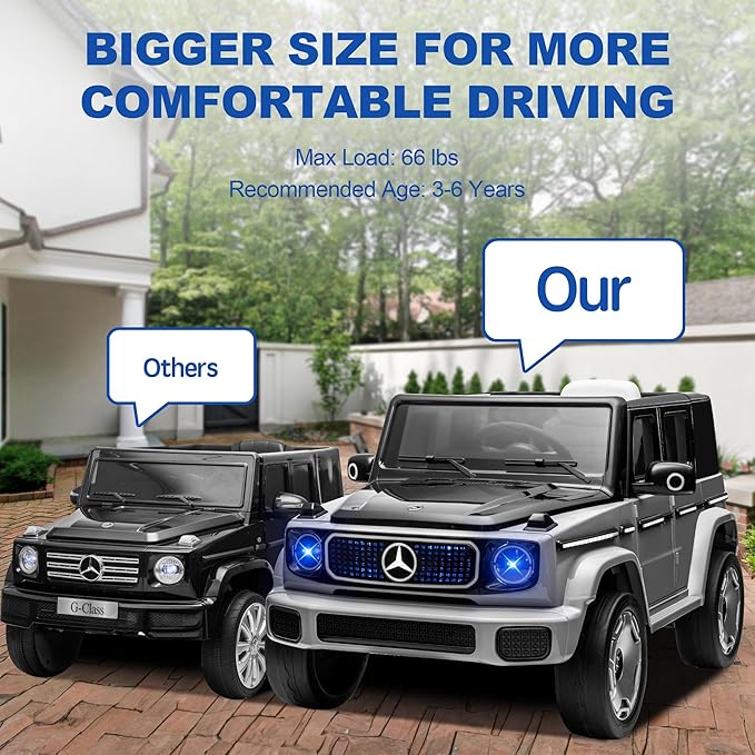 12V Ride on Kids Car, Electric Ride on Toy with Remote Control, LED Lights, Music & 3 Speeds, for Kids Ages 3-6 Years Old, Grey