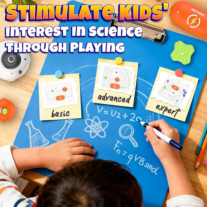 SMILESSKIDDO Science Kits for Kids | STEM Toys for Kid, Electronics Exploration Kit, Over 300 Projects, 16 Circuit Parts, STEM Toy Educational Gifts for Kid Boys Girls Ages 3 4 5 6 7 8 9 10 11 12