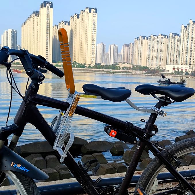 Child Bike Seat, Front Mount Kids Bike Seat,Fit Mountain Bikes, Cruiser Bikes, Folding Bikes, Ultra Light,Portable, Tool-Free, Quick-Release,Toddler Bike Seat for 2-6 Years(up to 60lbs)