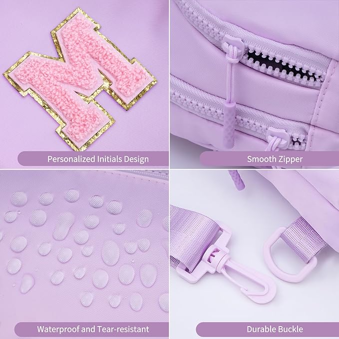 Birthday Gift for 5 6 7 8 9 10 11 12 13 14 15 16 Year Old Girls Fanny Pack Crossbody Bags for Women,Cute Trendy Stuff - Lavender,M