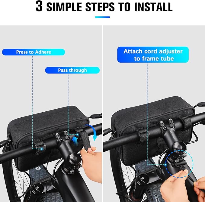 GXCROR Bike Handlebar Bag,Small Front Bike Bags with Shoulder Strap,Bicycle Bag Professional Cycling Accessories