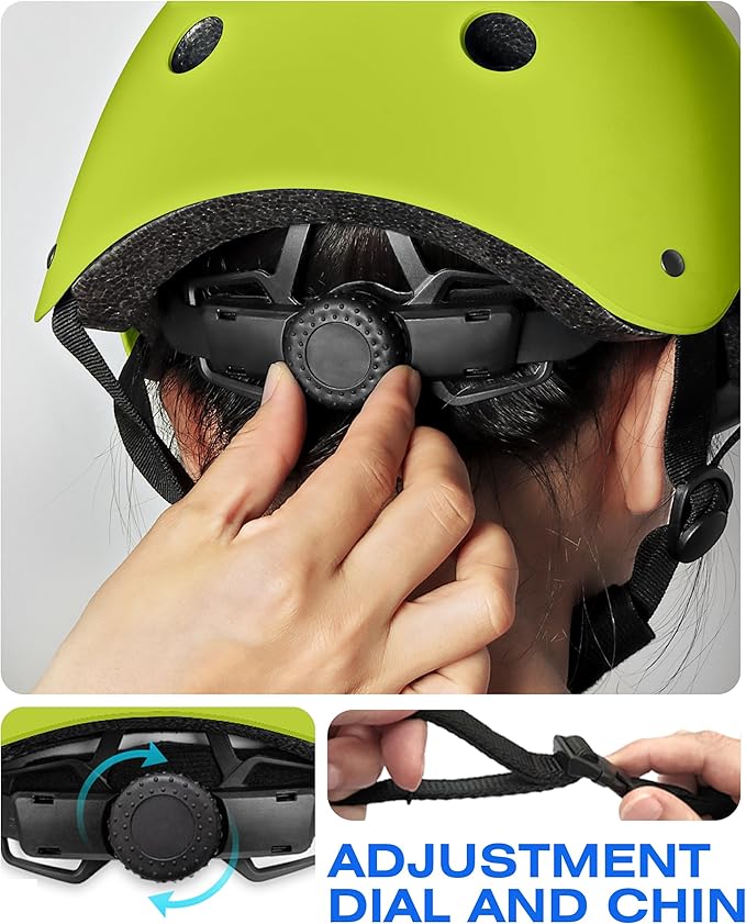 Kids Bike Helmet, Adjustable and Multi-Sport, from Toddler to Youth, 3 Sizes