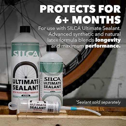 SILCA Ultimate Tubeless Tire Sealant Injector - Precision Applicator for SILCA Ultimate Tubeless Sealant - 2 oz Capacity - Easy to Clean, Reusable Tool for Quick Bike Tire Maintenance