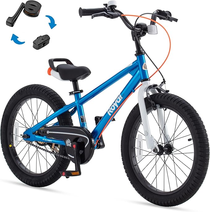 RoyalBaby Kids Bike EZ Balance to Pedal Dual Handbrake Toddlers Boys Girls Bicycle 12-20 Inch for Age 3-10 Years