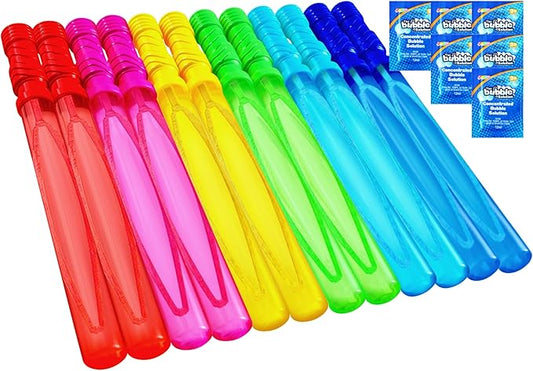 JOYIN 36 Pack 14.6’’ Big Bubble Wands Bulk, Bubble Blower for Kids, Party Favors, Easter, Birthday, Summer Outdoor & Indoor Activity