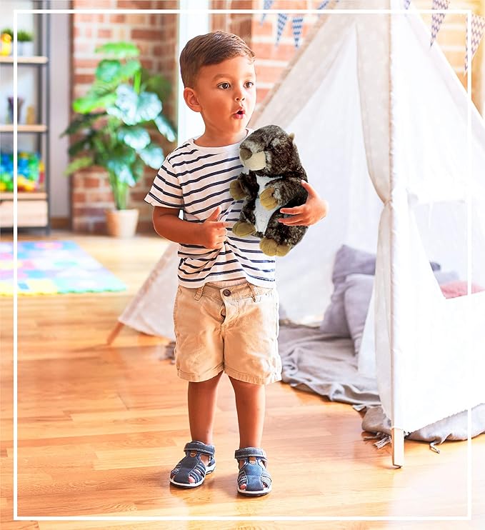 DolliBu Wild Marmot Plush Animal - Super Soft Stuffed Animal Marmot, Adorable and Cute Animal Playtime Plush Toy, Wild Life Stuffed Animals for Kids and Adults, Fluffy Stuffed Animal Gift - 8.5 Inches