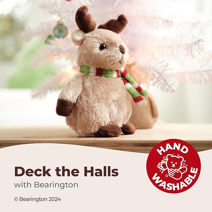 Bearington Bucky Reindeer Stuffed Animal, Christmas Plushies, 7 Inch Plush Reindeer, Ideal Stuffed Christmas Animals Gift for Toddlers, Kids & Teens, for Ages 3-14