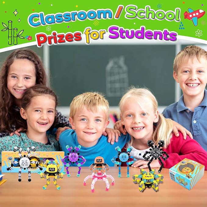 18 PCS Christmas Stocking Stuffers Fidget Spinner Toys for Kids & Adults,Party Favors Supplies Goodie Bags Birthday Gifts,Classroom Small Prizes Bulk Boys Girl Travel Sensory Toy for 3-5-8-12