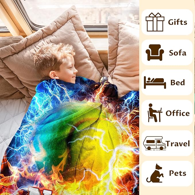 Tennis Gifts for Kids Boys, Personalized Name 40x30 Inches Small Soft Warm Cozy Custom Sports Stuff Blankets Accessories Gifts for Sofa Chairs