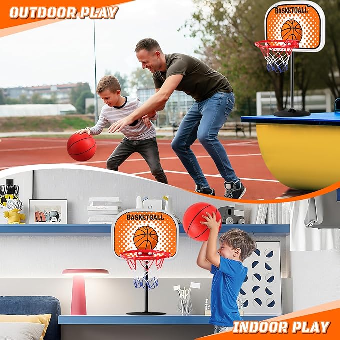 NZQXJXZ Basketball Hoop Indoor with Suction Cup with Two Balls Mini Tabletop Basketball Hoop for Desk Table Office Bedroom Hoop Basketball Toys for Kids and Adults