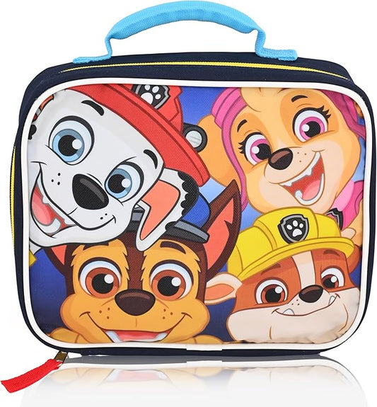 Fast Forward Paw Patrol Chase, Marshall, Rubble and Skye Lunch Box for Kids | Insulated Lunch Bag Lunch Box for Boys, Girls, Toddlers | Paw Patrol Blue Reusable Lunchbox