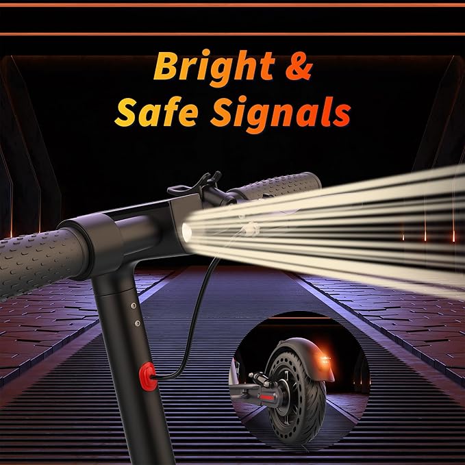 Electric Scooter - 8.5"/10'' Solid Tires, 350W/500W Motor, Up to 19-22MPH and 21-24Miles Long-Range Portable Commuting Scooter for Adults with Double Braking System and App