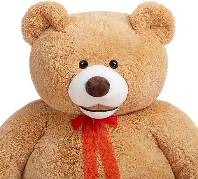 HollyHOME 6ft Teddy Bear Giant Teddy Bear Stuffed Animal with Embroidered Paws Holiday Valentine's Toy Gift for Girlfriend Kids 72 inches Brown