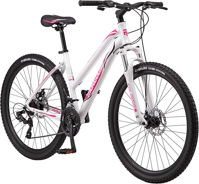 Mongoose Switchback Comp Expert Sport Trail Mountain Bike for Adult Men Women, 16/18/21-Speed Options, 27.5-Inch Wheels, Disc Brakes, Small Medium or Large Aluminum Frames, Hardtail Bicycles