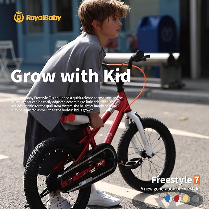 RoyalBaby Kids Bike EZ Balance to Pedal Dual Handbrake Toddlers Boys Girls Bicycle 12-20 Inch for Age 3-10 Years