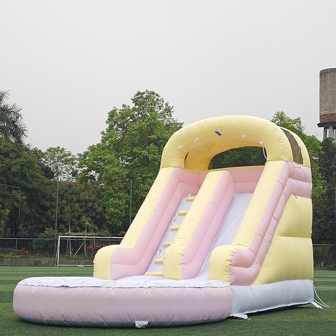 16FT Inflatable Water Slide 100% Thickened PVC Waterslide up Water Slides for Backyard Inflatable Water Park for Adults and Kid's with Slide/Water Pipe/Blower