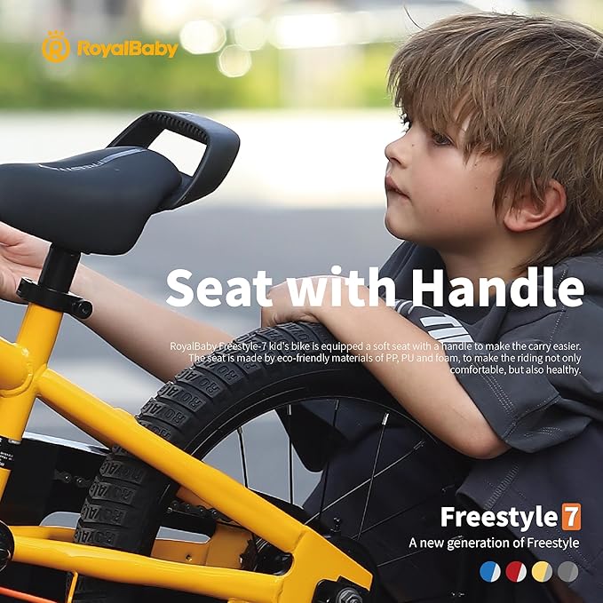 RoyalBaby Kids Bike EZ Balance to Pedal Dual Handbrake Toddlers Boys Girls Bicycle 12-20 Inch for Age 3-10 Years