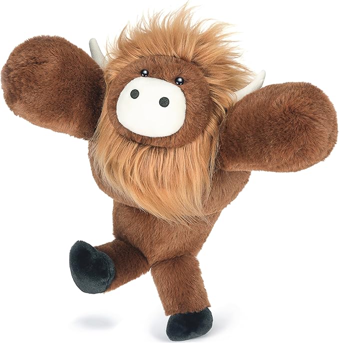 IKASA Highland Cow Stuffed Animals Plush Toys,12.5 inches Cute Cuddly Plushie Soft Small Plushy Fluffy Toy, Gifts for Family Kids Girls Boys Children