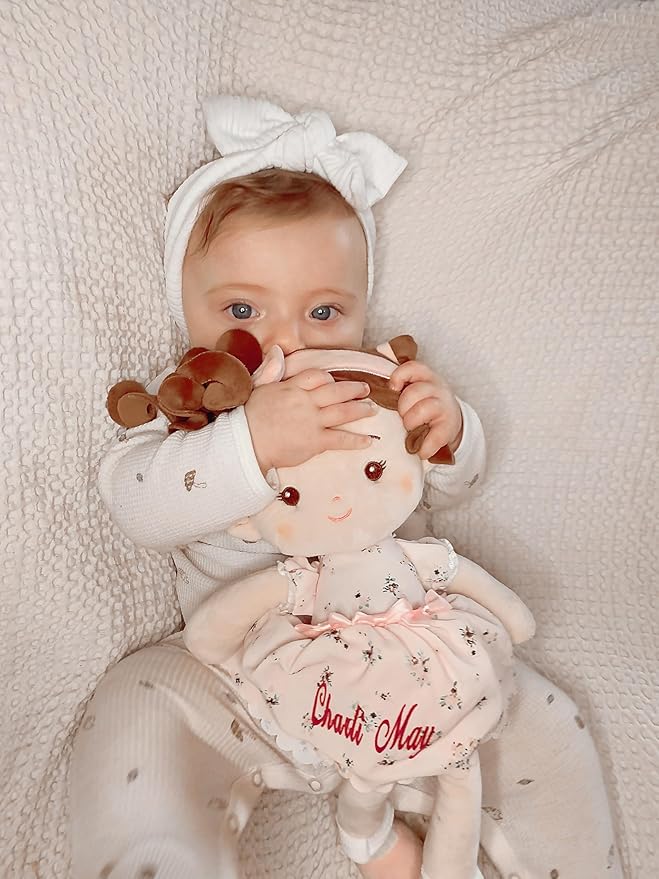 LeyaDoll Soft Baby Doll Toys (16''), My First Baby Rag Doll for 1 Year-Old Girl Birthday Gift, Christmas Plush Toys Gift for Toddler Kids Infants -Princess Breeze