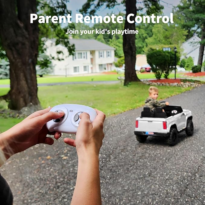 24V 10Ah Ride on Toy for Big Kids, 4WD 2 Seater Electric SUV Kids Car to Drive with Remote Control, 4x200W Motors - White