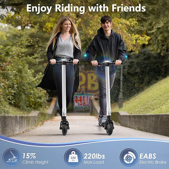 Caroma Electric Scooter for Kids Ages 6-14, 250W Motor Foldable Kids Electric Scooter,160 Mins Ride Time & 3 Speeds (6/10/15 Mph), LED Display & Dual Brake,Best Gift for Girls and Boys