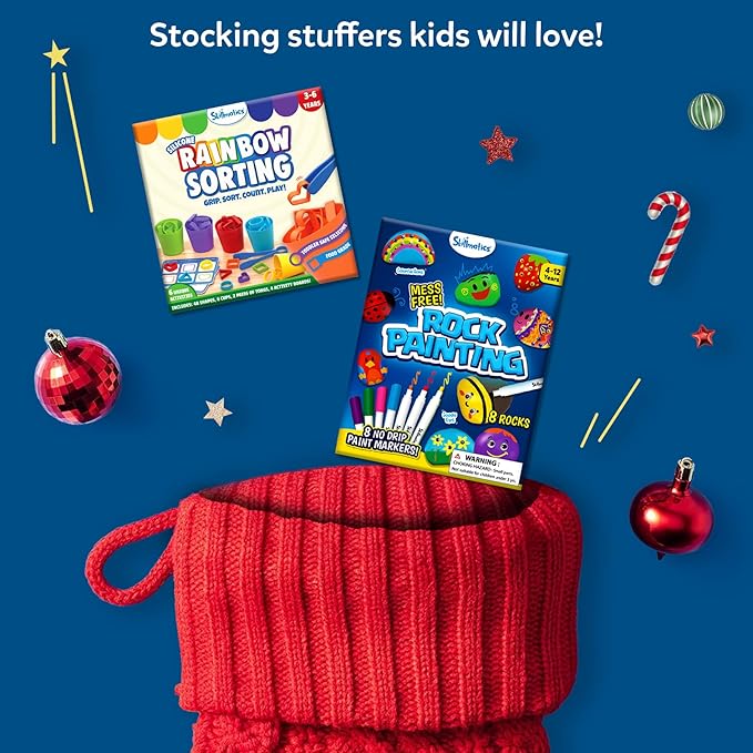 Skillmatics Silicone Rainbow Sorting Game - Learning & Educational Toy, Christmas Fun, Sorting, Counting & Sequencing Skills, Gifts for Toddlers & Preschoolers Ages 3, 4, 5, 6