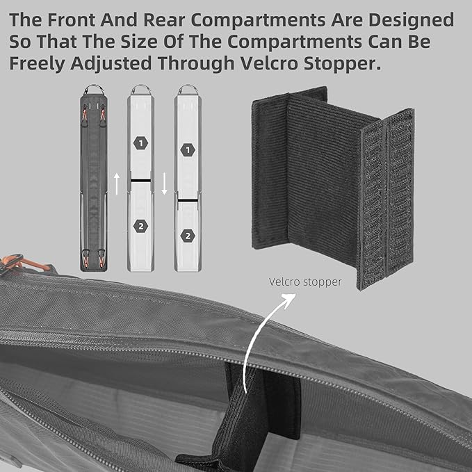 Rhinowalk Bike Top Tube Bag Bicycle Front Frame Bag Waterproof Bike Bag 2.1L with Dual Side Mesh Pockets for MTB Road Bike Cycling Commuting and Outdoor Adventures