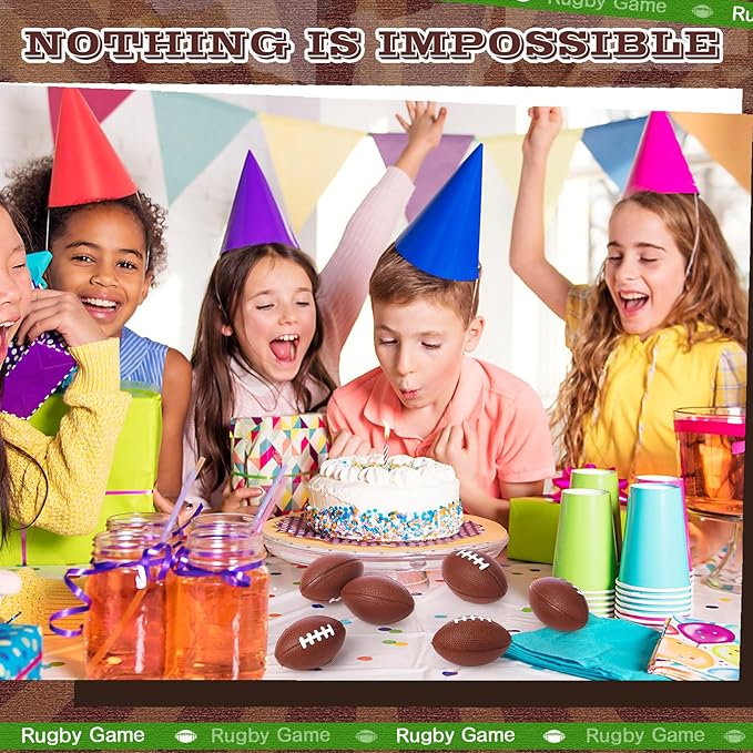 Blulu 50 Pack Mini Football Bulk 2.17" Foam Football Party Favor Sports Stress Ball Small Foam Ball for Back to School Homecoming Game Team Birthday Party Bag Gift Filler