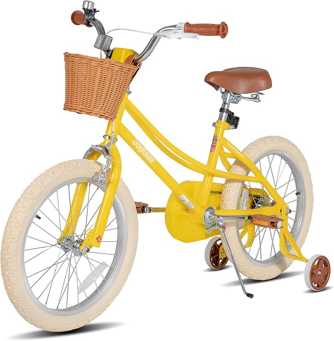JOYSTAR Girls Bike for 2-12 Years Old Toddlers and Kids, 12" 14" 16" 18“ Retro Style Kids Bike with Training Wheels, 20 Inch Children Bicycle with Kickstand