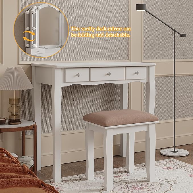 Makeup Vanity with Lights Vanity Desk with Mirror and Lights Makeup Vanity with Drawers Vanity Table with Light Vanity with Lighted Mirror and Chair