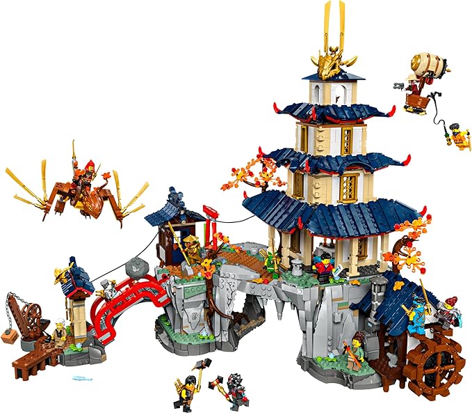 LEGO NINJAGO Tournament Temple City Building Toy for Teen Boys & Girls, Ages 14+, Great for Dragons Rising Fans Who Enjoy Model Building Sets and NINJAGO Toys - 71814
