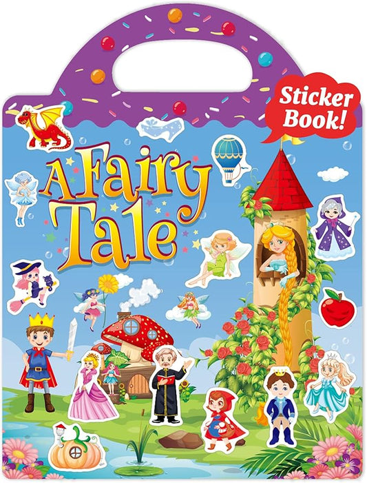 Benresive Reusable Sticker Book for Toddlers 2-4 Years, Fun Travel Stickers for Kids, Waterproof Sticker Books for Toddlers 1-3, Crafts Activities for Todddlers 1-3 2-4 3-5 - Fairy