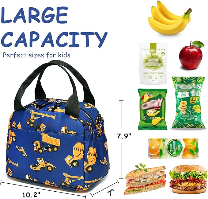 CAMTOP Lunch Box Kids Insulated Lunch Bag Large Reusable Leakproof Cooler Lunch Bags for Boys Girls School Travel Picnic