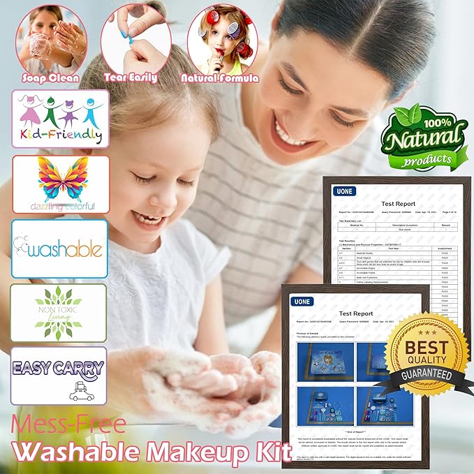 Kids Makeup Sets for Girls - Kids Makeup Kit for Girls, Maquillaje para Niñas, Play Make Up Kit, Best Toys for Little Girl,Princess Toddler Kid Stuff, Ages456789 10-12 Year Old Girl Birthday Gifts