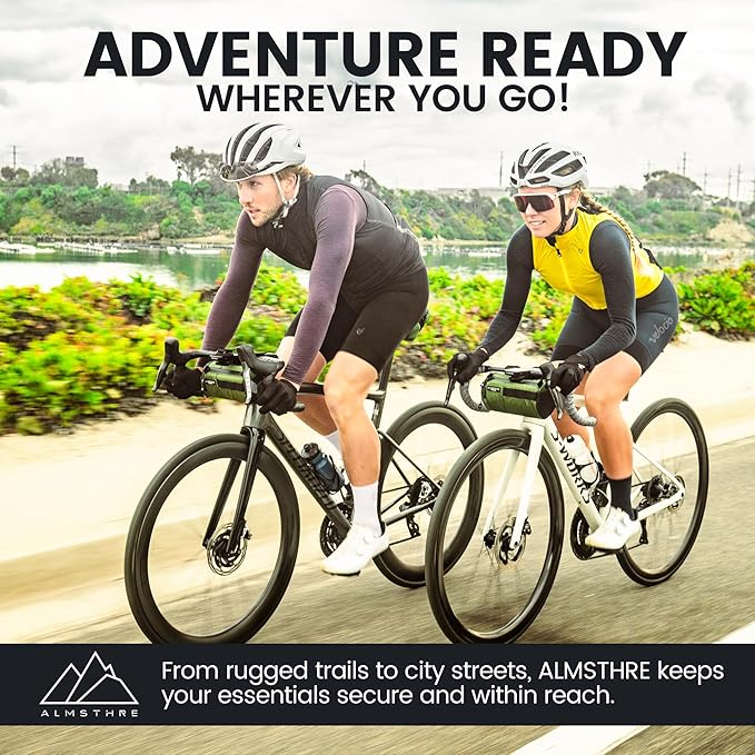 Signature Bar Bag – Hunter Green | Hard-Shell Bike Handlebar Bag with Waterproof Zippers & Adjustable Straps | Lightweight Bicycle Handlebar Bag, Compatible with Road, Gravel & MTB Bikes