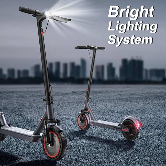VOLPAM Electric Scooter, 350W/500W Powerful Motor, 8.5"/10" Solid Tires, 19/22Mph, 28/21/12 Miles Range,Dual Braking